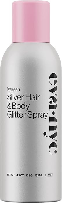 Eva NYC Kweeen Silver Hair and Body Glitter Spray - Our Original Ultra Shimmery Glitter, New Look... | Amazon (US)