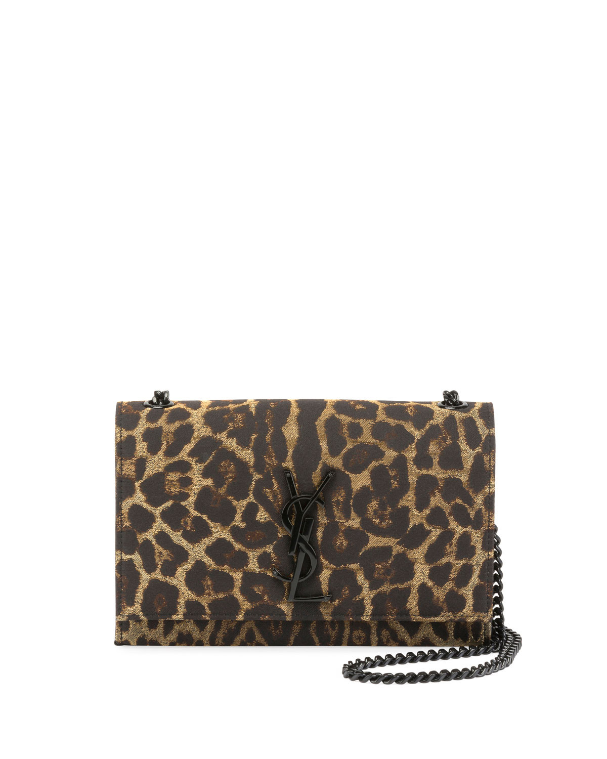 Kate Monogram YSL Small Leopard Jacquard Crossbody Bag | Neiman Marcus