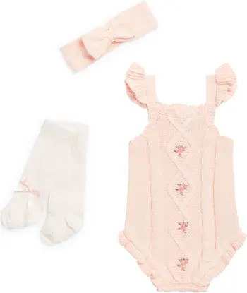 Nicole Miller Sweater Knit Bodysuit, Headband & Socks Set | Nordstromrack | Nordstrom Rack
