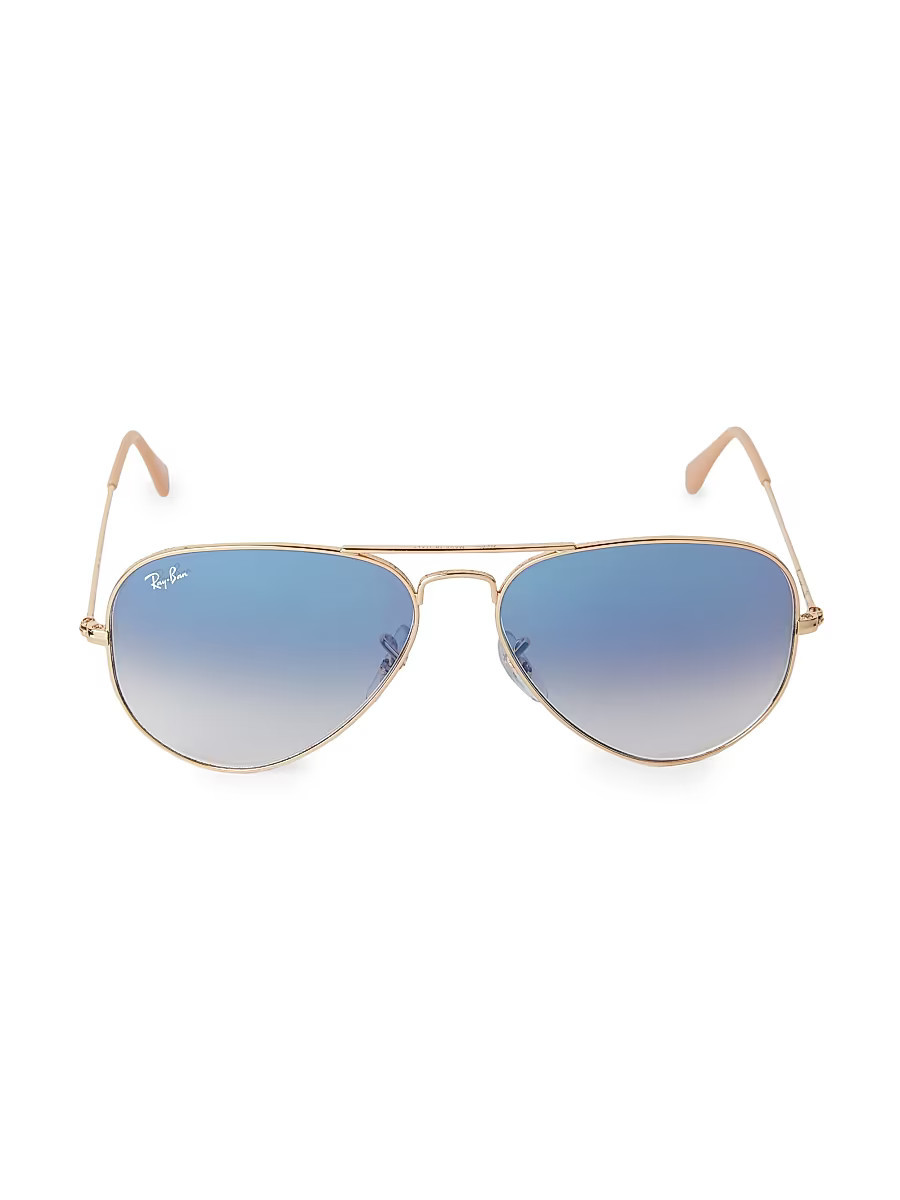 Women's RB302558 58MM Original Aviator Sunglasses - Blue Gradient | Saks Fifth Avenue