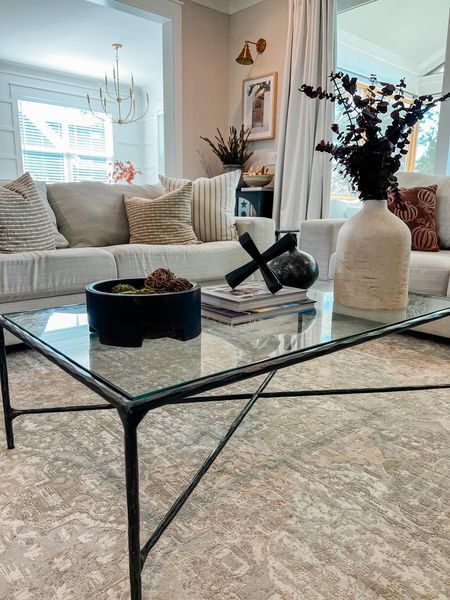 Living Room Coffee table! 

Neutral living room, neutral decor, coffee table, glass coffee table, black coffee table, modern classic living room, white couch, neutral sofa, modern organic living room 

#LTKhome