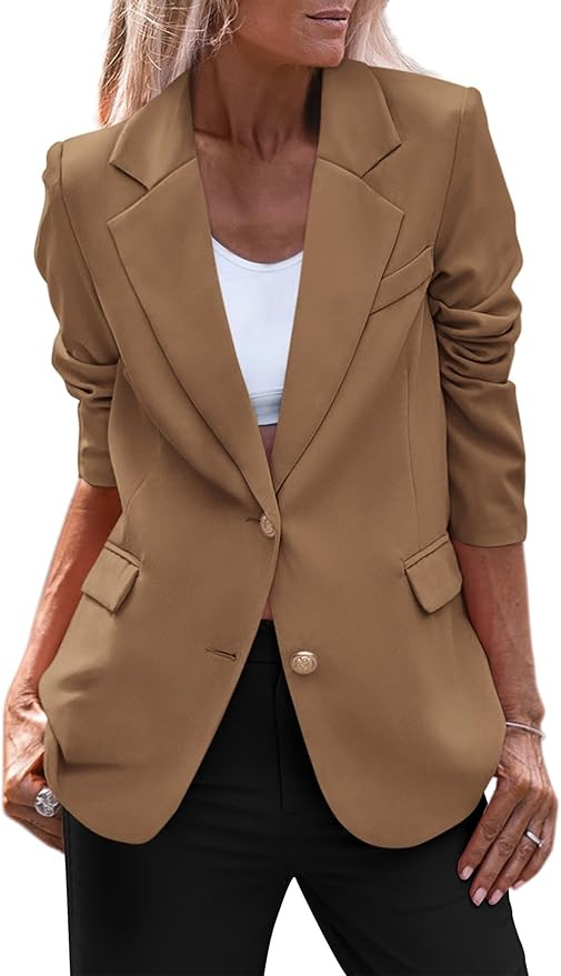 PRETTYGARDEN Women's Spring Fall Business Casual Blazers Long Sleeve Notch Lapel Trendy Work Offi... | Amazon (US)