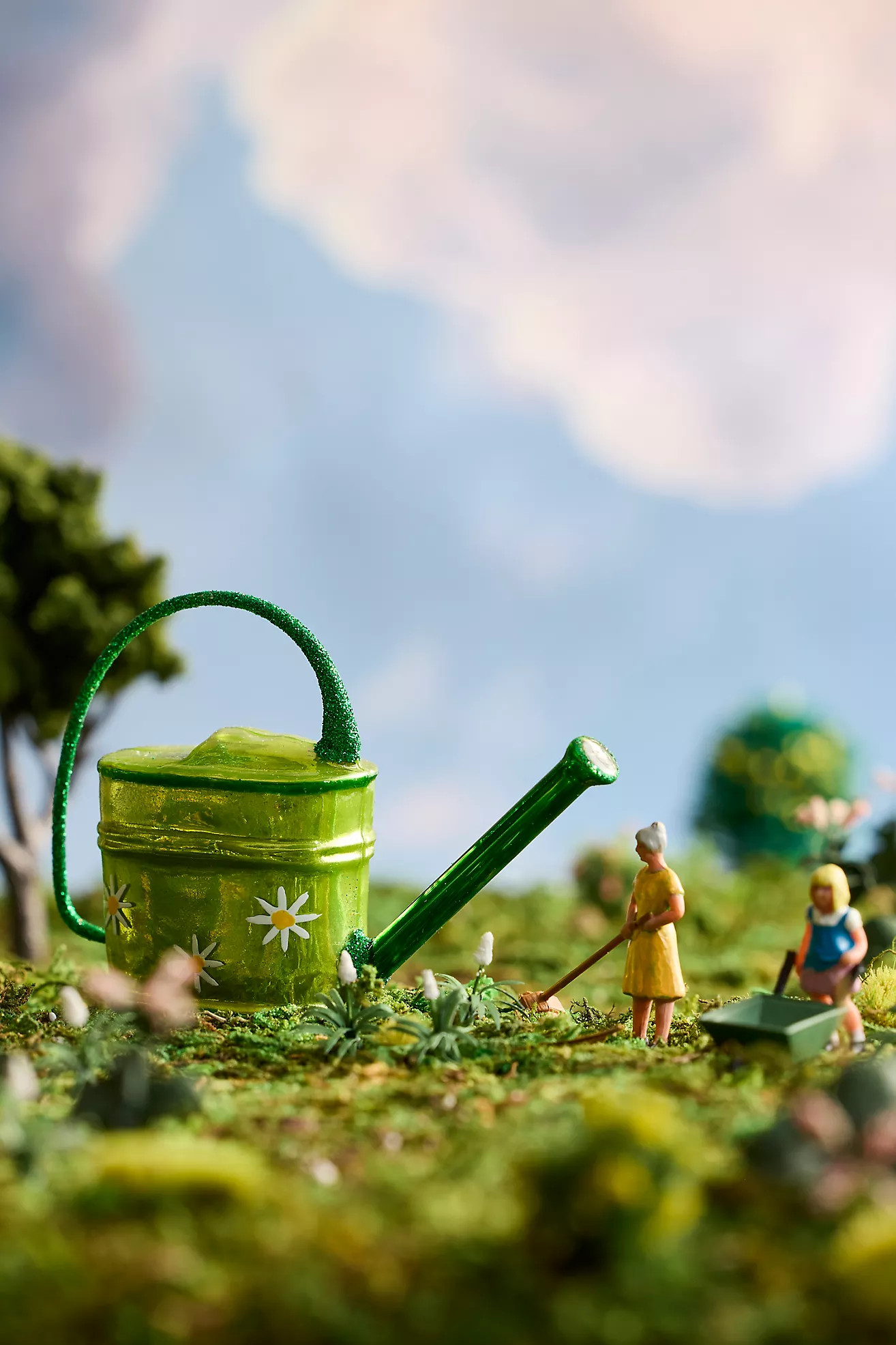 Daisy Watering Can Glass Ornament | Anthropologie (US)