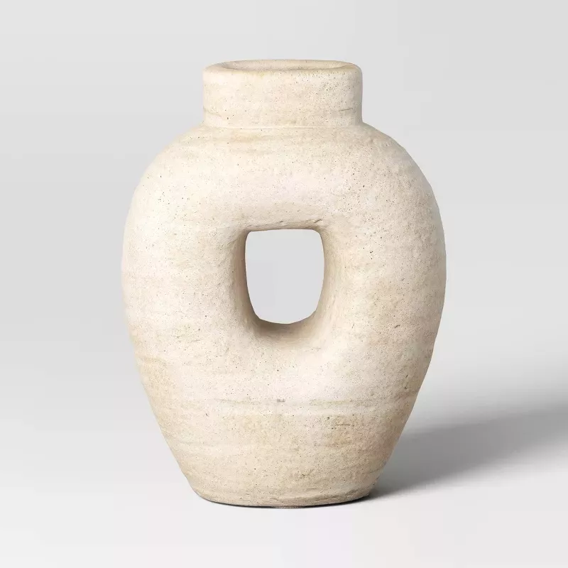 Textured Ceramic Vase White - … curated on LTK