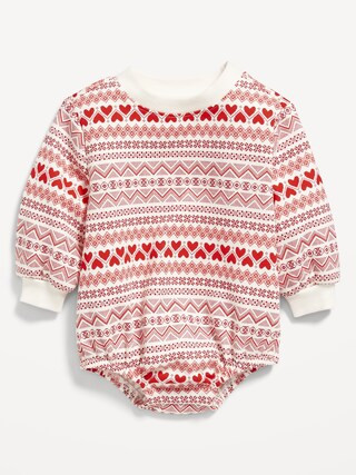 Printed Long-Sleeve One-Piece Romper for Baby | Old Navy (US)