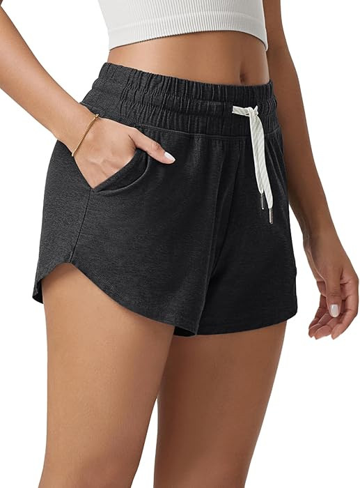 ODODOS Women's Performance Shorts Ultra Soft odSTRATUM Tech Mid Rise Relaxed Shorts with Pocket 3... | Amazon (US)