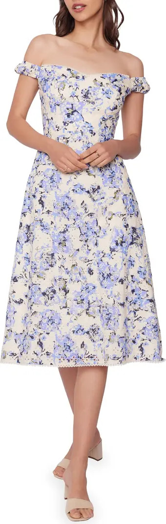 Light of Iris Floral Print Off the Shoulder Dress | Nordstrom