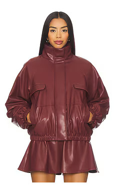 Lovers and Friends Jordan Faux Leather Jacket in Oxblood from Revolve.com | Revolve Clothing (Global)