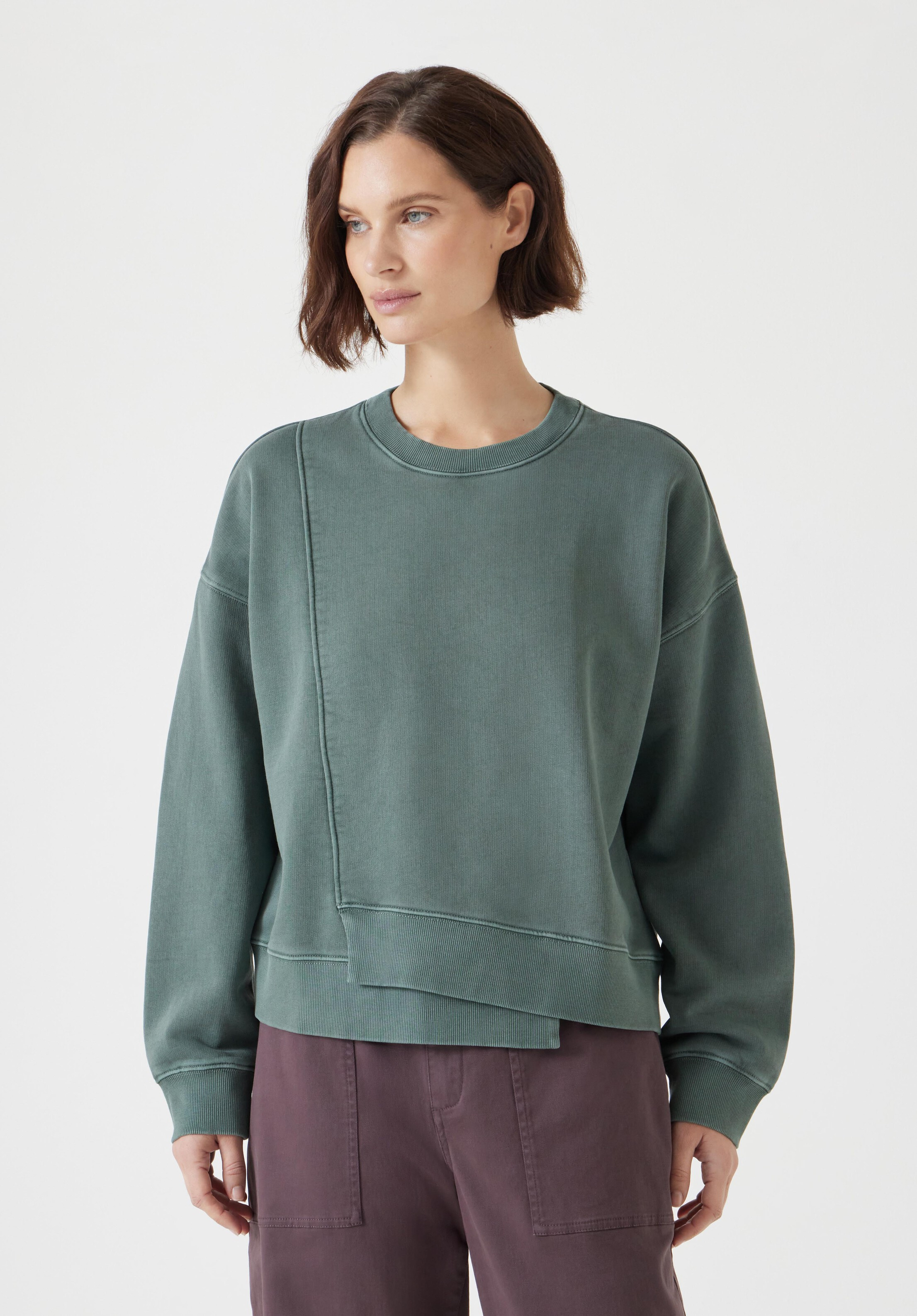 Asymmetric Layered Washed Sweatshirt | Hush UK