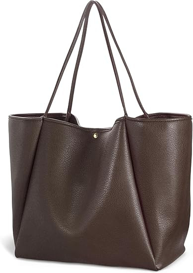 Oversize Pu Leather Tote Women Weekender Bag Shopper Handbag Travel Purse | Amazon (US)