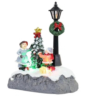Christmas Village House Town with LED Lights - Winter Wonderland Tabletop Decor, Battery Operated Snow Covered Resin Houses for Home Desktop Decorati | Wayfair North America