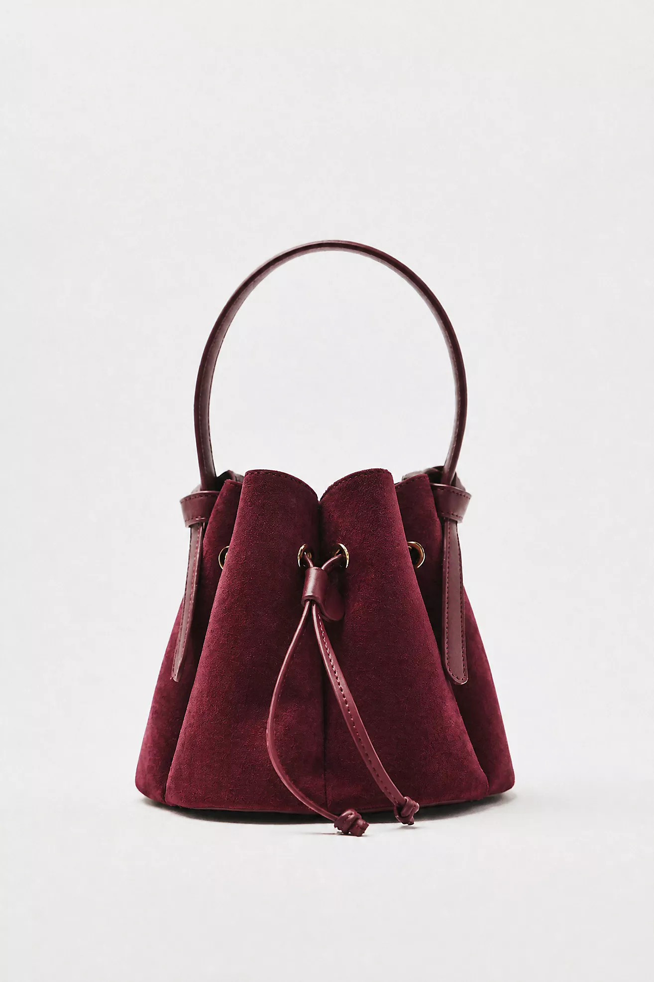 Melie Bianco Laguna Cinched Mini Faux-Suede Bucket Bag | Anthropologie (US)