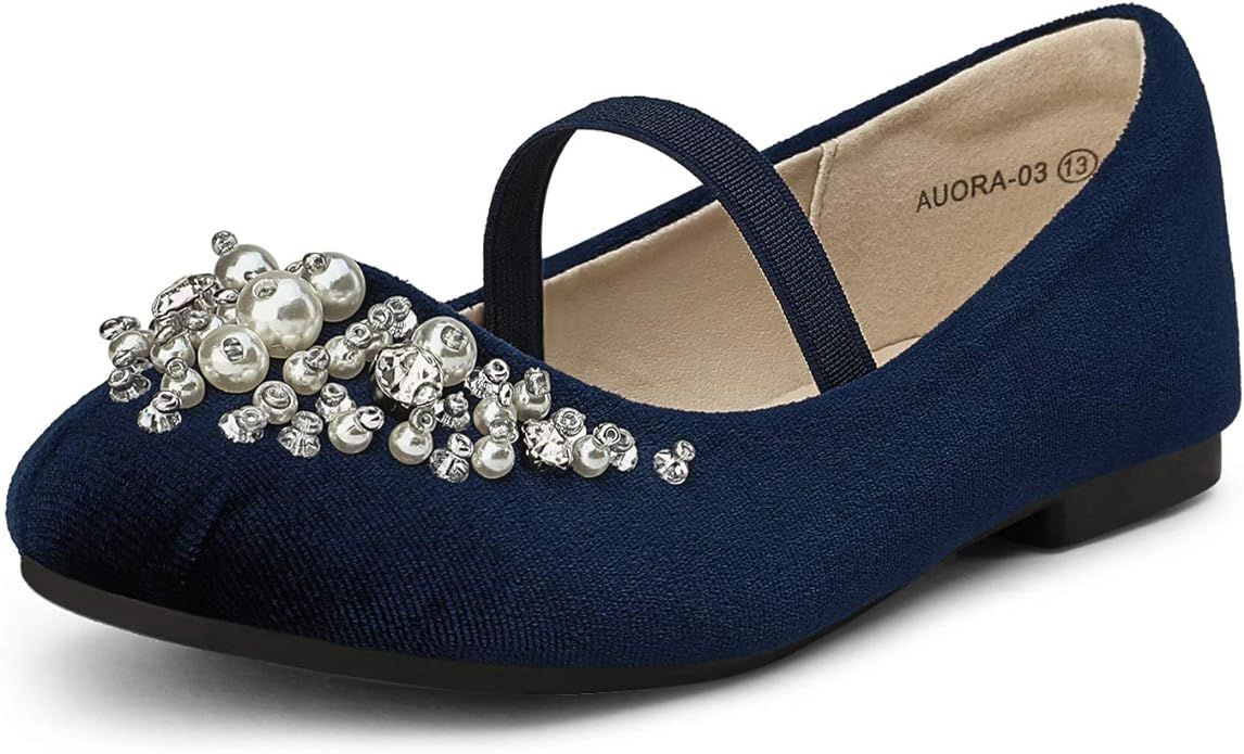 DREAM PAIRS Girl's Aurora-03 Mary Jane Ballerina Flat Shoes | Amazon (US)