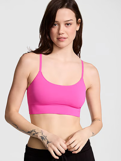 Seamless Scoop Racerback Sports Bra, Pink, S - Women's Sport Bras - PINK | Victoria's Secret (US / CA )
