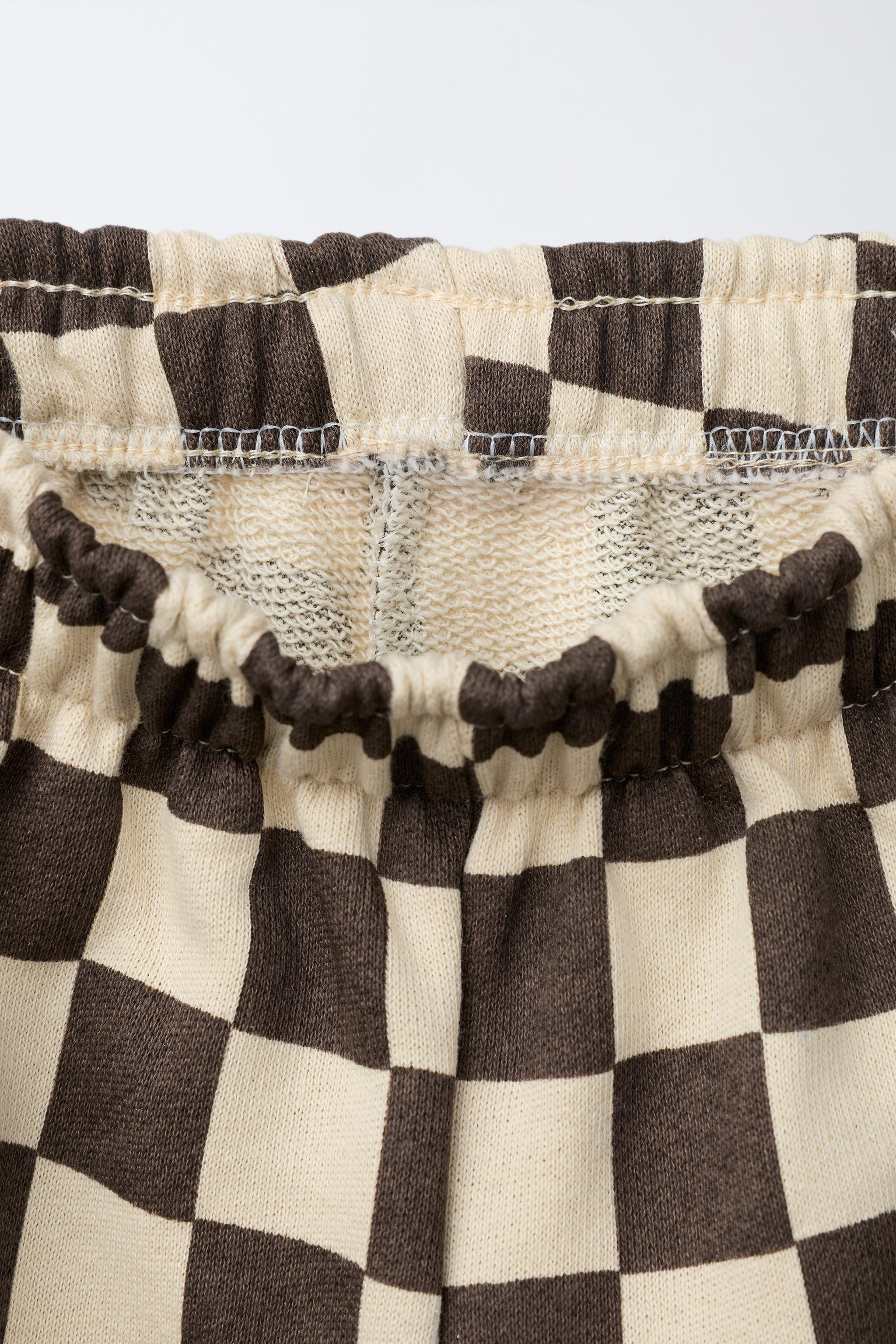 CHECKERBOARD BALLOON PANTS | Zara US