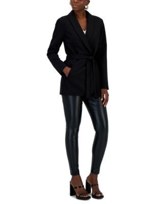 Inc International Concepts Womens Tie Blazer Camisole Faux Leather Leggings Created For Macys | Macys (US)