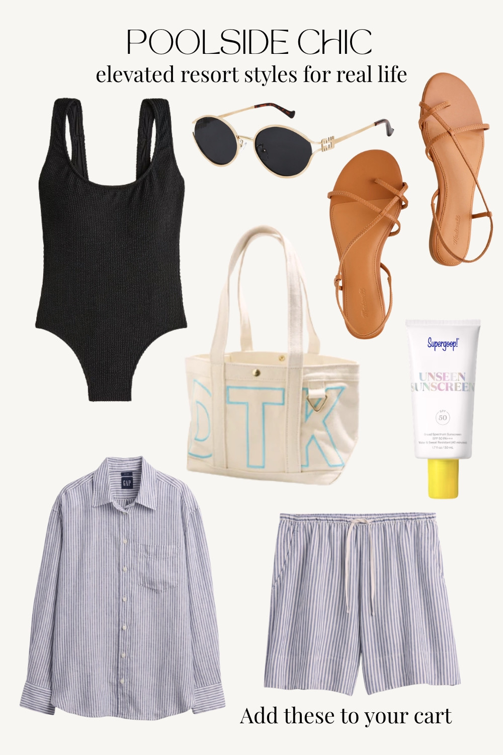 If your summer style is polished, effortless, and a little luxe, this poolside outfit edit is full of elevated resort-inspired staples to recreate the look. Think chic one-piece swimsuits, striped linen layers, simple leather sandals, oversized sunglasses, and timeless accessories perfect for vacation season.

poolside chic outfits, resort style outfits, chic vacation style, classy summer fashion, european summer aesthetic, luxury casual outfits, summer travel style, elevated beach outfits, old money aesthetic outfits, neutral summer wardrobe, effortless resort wear, beach vacation outfits, rich mom summer style, capsule wardrobe summer, linen matching set, elegant casual outfits, woven beach bag, summer outfit inspiration 

 #LTKootd #LTKSeasonal #LTKSaleAlert