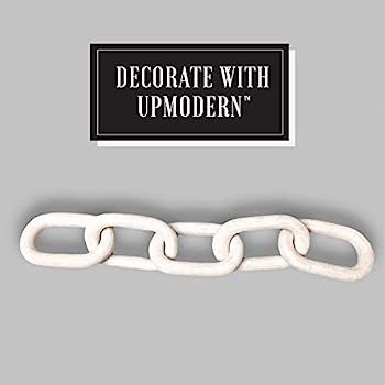UPMODERN Wood Chain Link Decor- Hand Carved Decorative Wood Chain, 5 Link Chain Decor, White Wash... | Amazon (US)