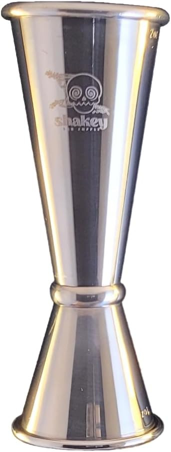 Shakey's Bar Jigger 2oz 1oz! - Double Sided Stainless Steel Jigger with Measuring Lines | Amazon (US)