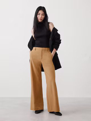 Wide-Leg Sculpted Trouser | Banana Republic Factory