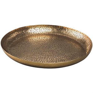 Ashley Morley Metal Decorative Tray in Antique Brass | Cymax