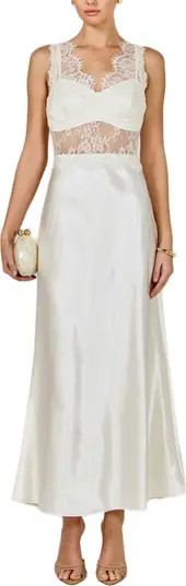 Lace Trim Midi Dress | Nordstrom
