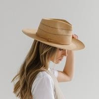 Arlo Honey - Straw Teardrop Fedora | Gigi Pip
