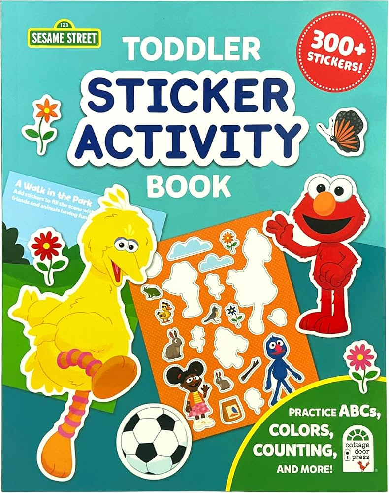 Sesame Street Sticker Activity Book for Toddlers and Preschoolers – 300+ Stickers with ABCs, Nu... | Amazon (US)