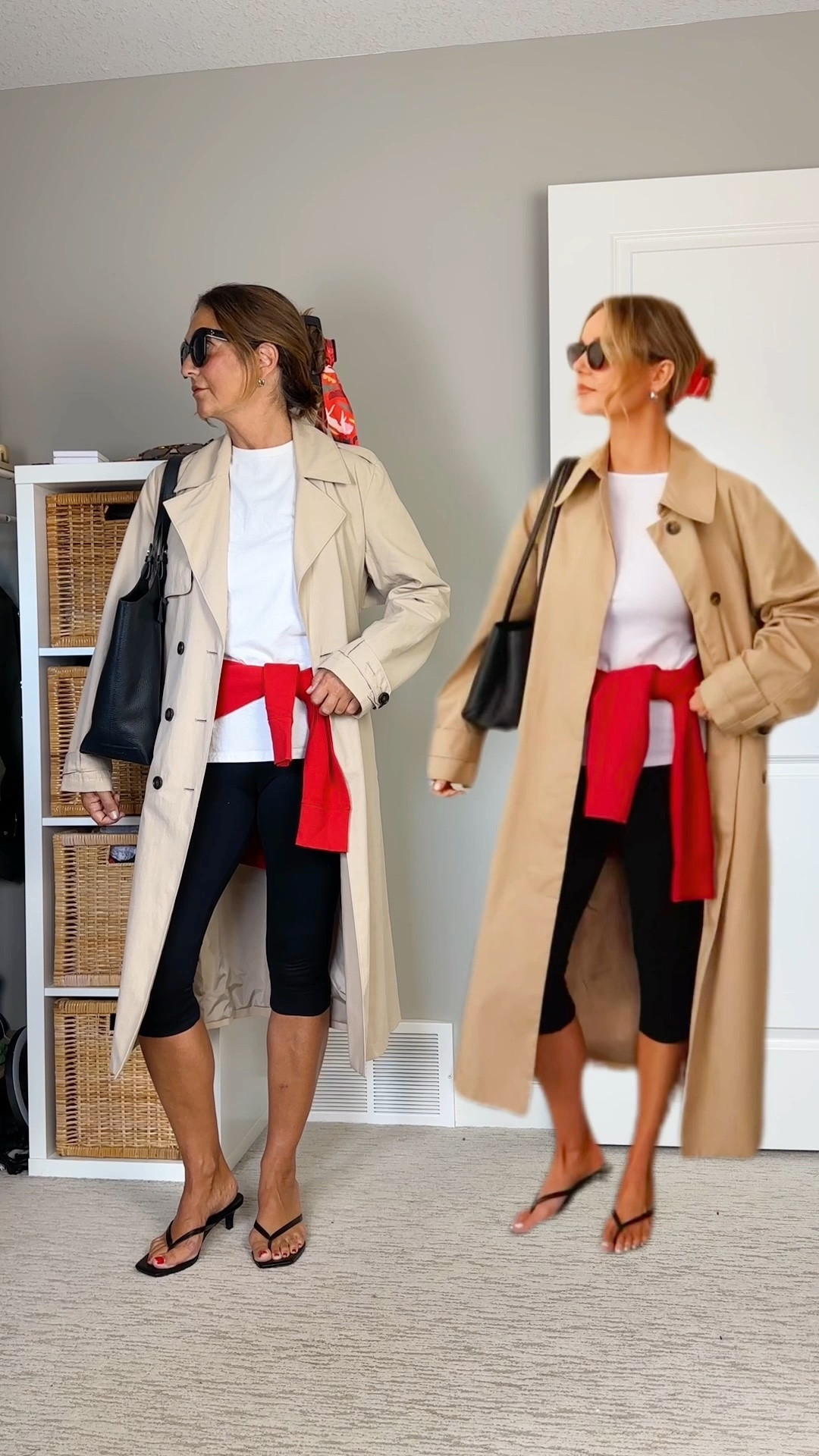 Fall transition Pinterest outfit! 
Capri pants are trending and so easy to make from an existing pair of leggings! Mine are super stretchy so I just folded them over. I linked my exact pair they are so soft and comfortable but because they have so much stretch they have almost no compression. I’m 5’ 7” and mine are S/M. 
My bag is such a nice classic black bag and really good quality, use code CBSTYLED-25 for $25 off orders of $200 or more.
My trench coat is old but I linked similar.
I also linked the pants and long sleeved tee had in at the beginning, wearing size 6 in the pants and men’s M in the tee

#LTKootd #LTKOver40 #LTKgrwm