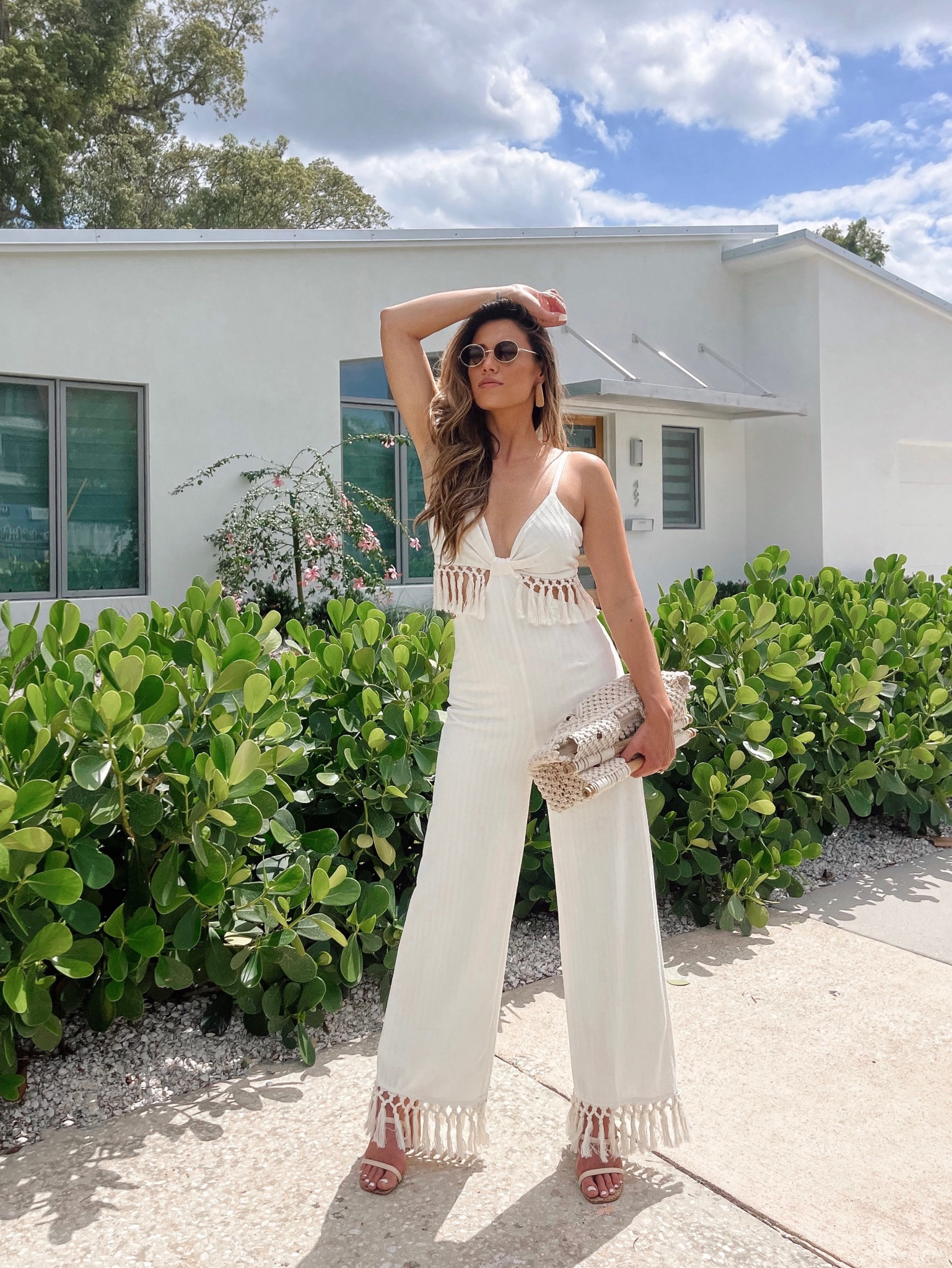 The most stunning ivory fringe tassel boho summer jumpsuit 

Vacation outfit 
Resort style 
Beach outfit 
Summer outfit 
Tulum outfit 

#LTKunder100 #LTKsalealert #LTKSeasonal
