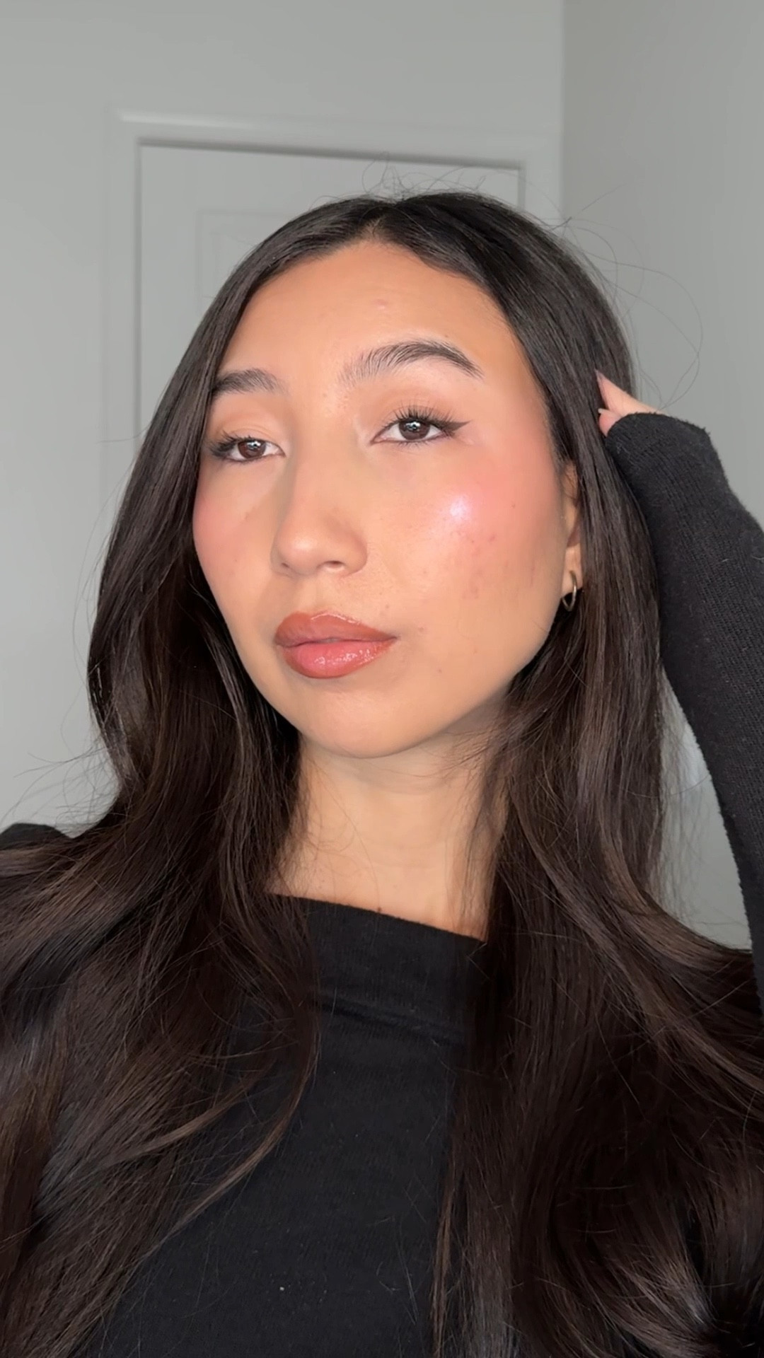 the perfect soft glam makeup for holiday parties 🌲🎀 cool pink blush & a nude brown lip

#LTKHoliday #LTKgrwm #LTKBeauty