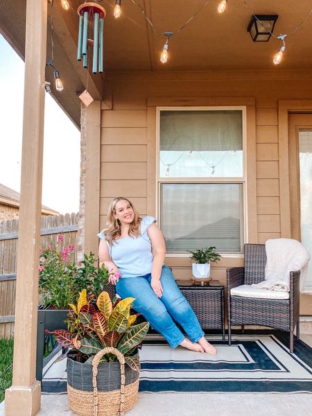 Spruced up our back porch with some incredible finds on Walmart. If you’re looking to do a small porch decor refresh, I’ve got some great, affordable ways to do it here! #walmartpartner #welcometoyourwalmart #walmartsummer #walmarthome

#LTKFind #LTKhome #LTKsalealert