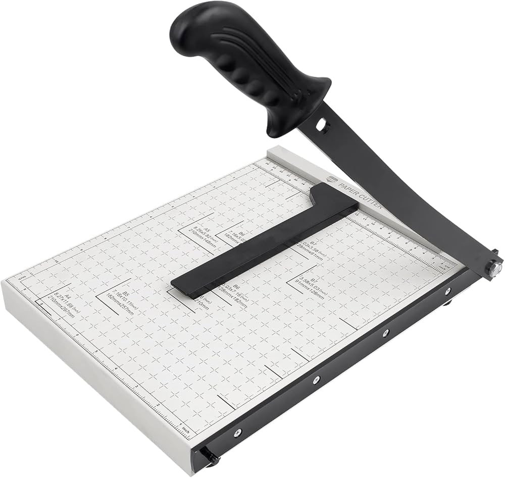 A4 Paper Cutter Stack Paper Trimmer Guillotine 12” Cutting Length with Safety Blade Lock ZEQUAN... | Amazon (US)