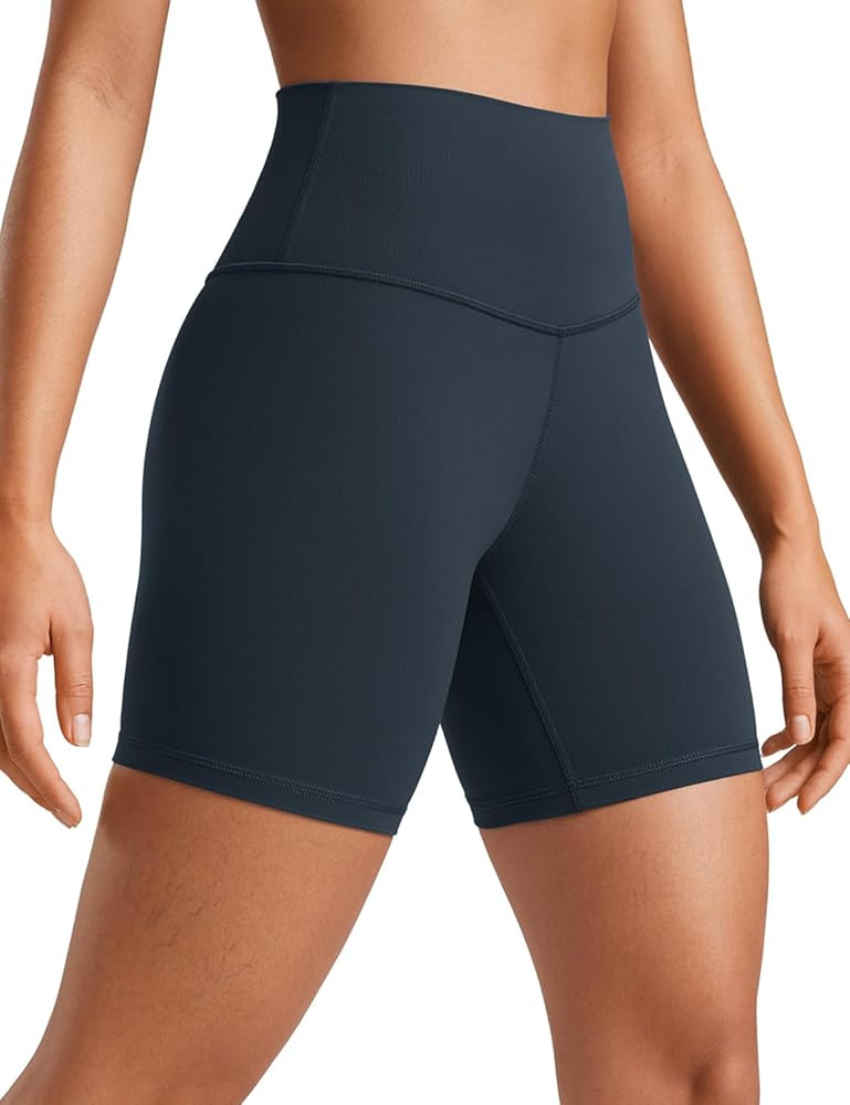 CRZ YOGA Womens ButterLuxe Biker Shorts 6 Inches - High Waisted Workout Running Volleyball Spande... | Amazon (US)