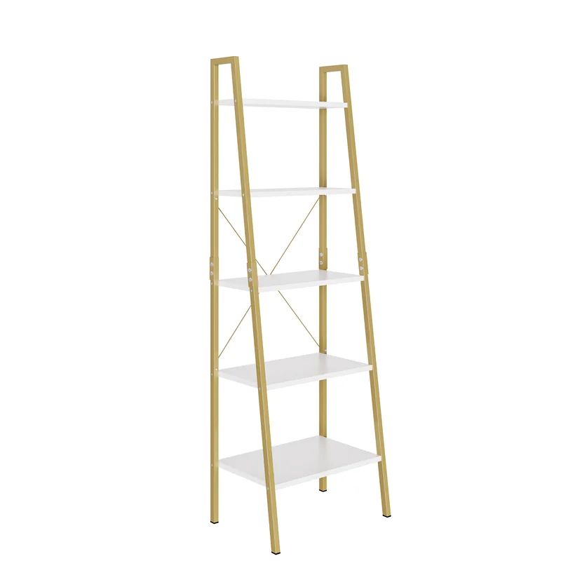 Camilo 67.4'' H x 22'' W Iron Ladder Bookcase | Wayfair North America