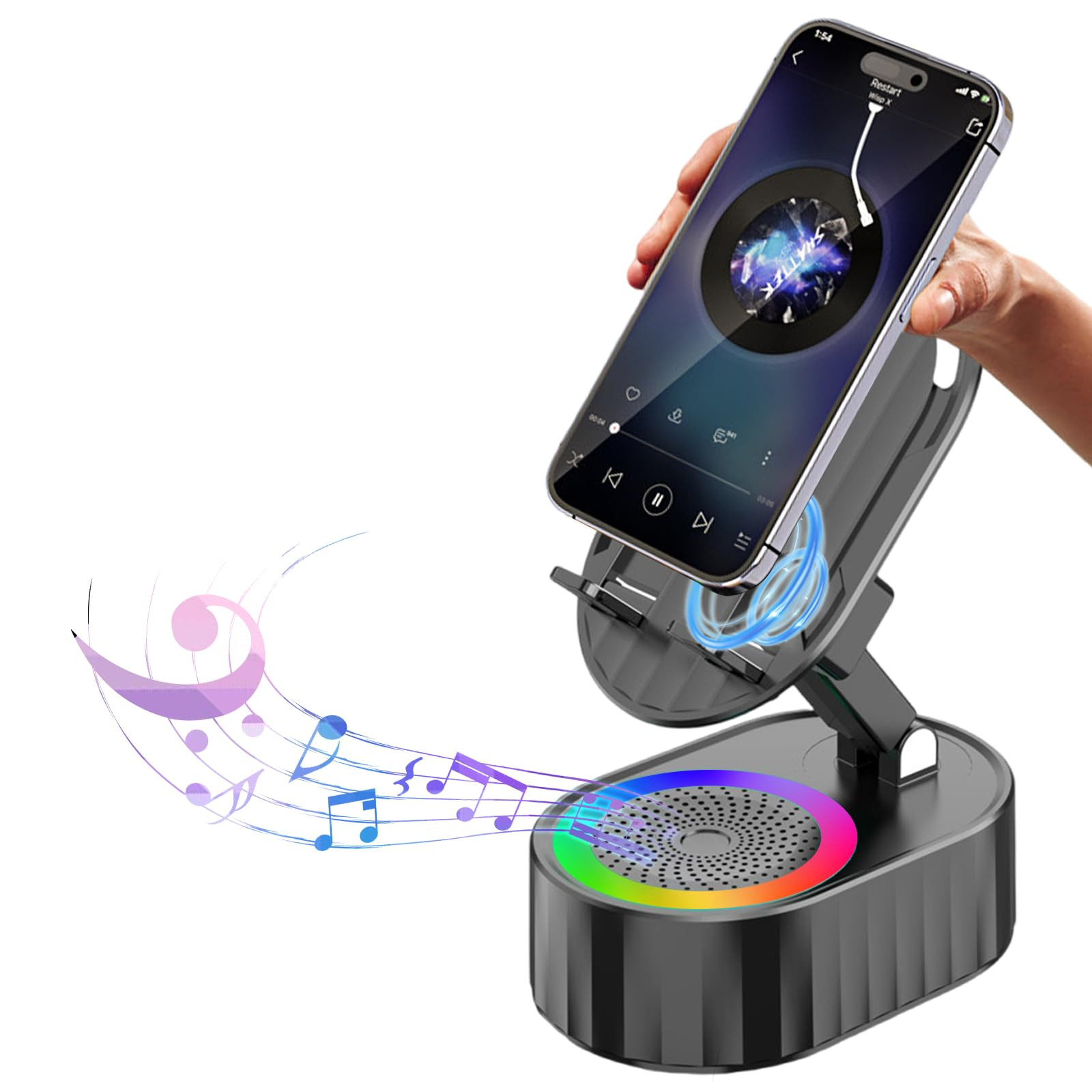 Wireless Induction Audio Bluetooth Speaker 5in1 Phone Holder Emergency Rechargeable (3000mAh) wit... | Amazon (US)