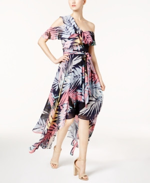 Vince Camuto Tropical Off-The-Shoulder High-Low Dress | Macys (US)