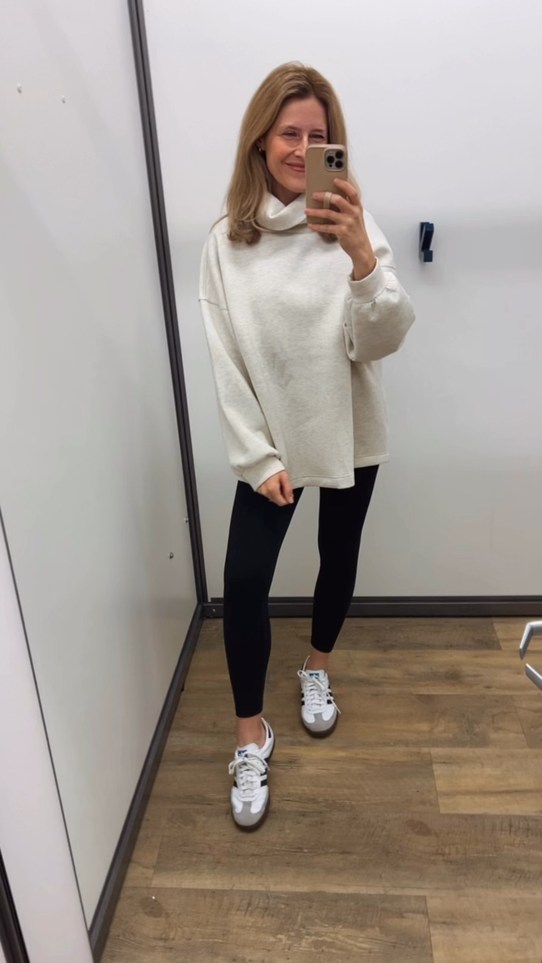 Old navy funnel neck tunic top, love this style with leggings! I’m in a large but could have done a medium or even a small, it’s oversized. #oldnavy 

#LTKOver40