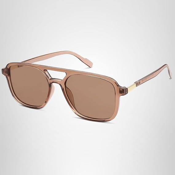 SOJOS Retro Aviator Sunglasses for Women Men,Trendy Rectangle Womens Mens Shades Sun Glasses SJ22... | Amazon (US)