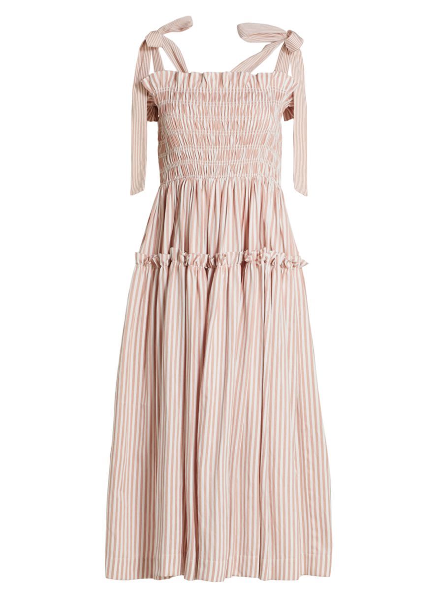 Ida Tiered Smocked Midi-Dress | Saks Fifth Avenue