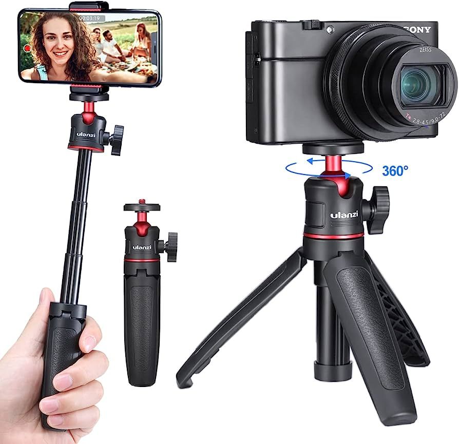 ULANZI MT-08 Extension Pole Tripod, Mini Selfie Stick Tripod Stand Handle Grip for Webcam iPhone ... | Amazon (US)
