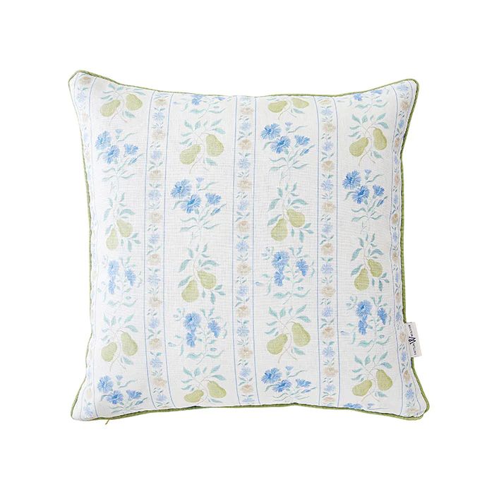 Provence Poiriers Pillow with Citron Piping | Caitlin Wilson Design