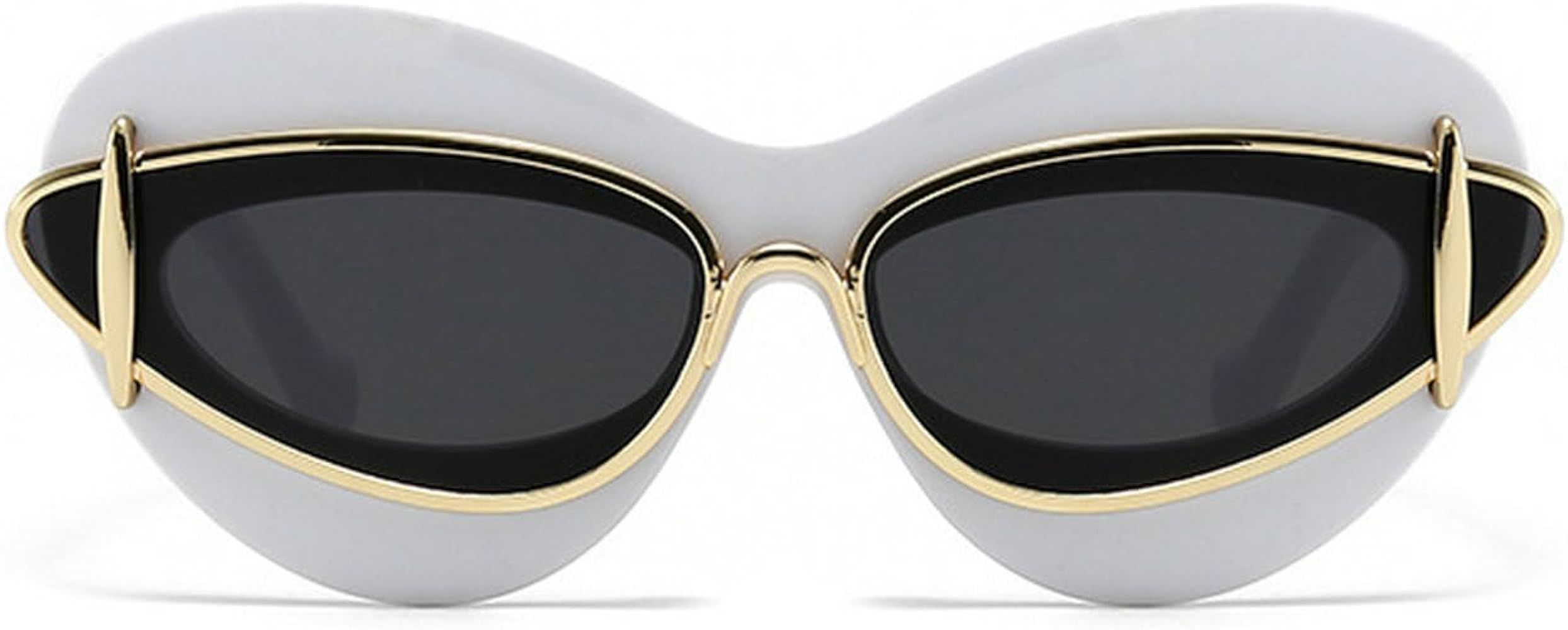 Fashion Lips Cat Eye Sunglasses for Women Vintage Y2K Sun Glasses Ladies Gradient Black Shades UV... | Amazon (US)