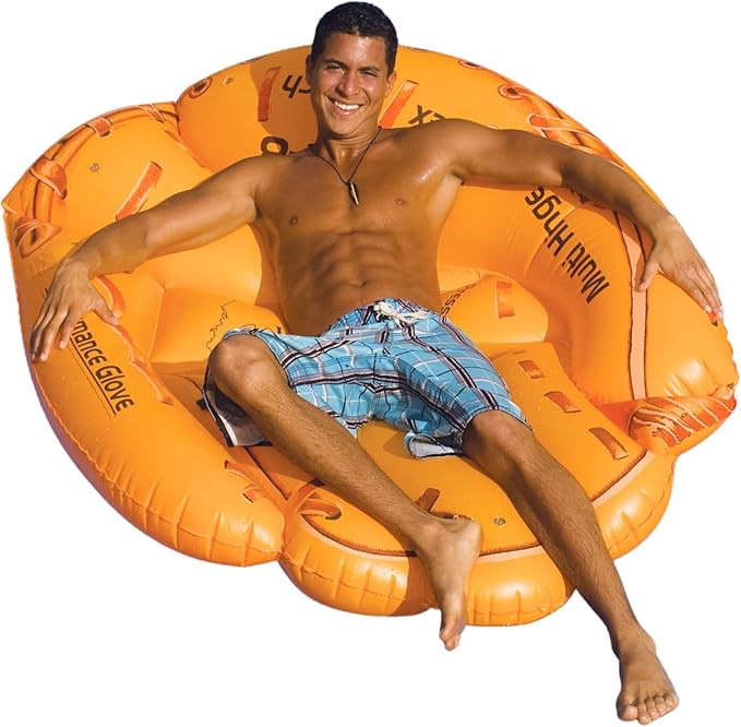 Swimline Giant Inflatable Baseball Glove Pool Float , Brown, 62"/50"/16" | Amazon (US)