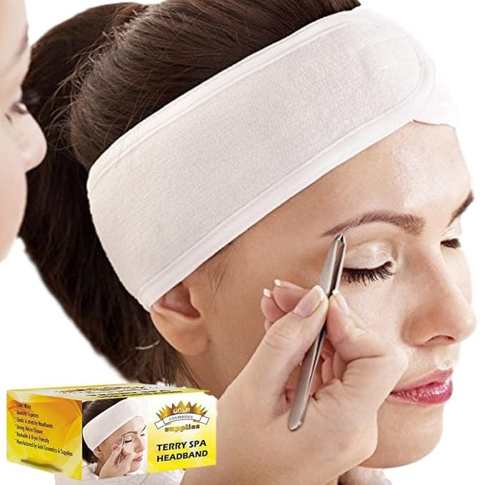 (3 Pieces) Facial Spa Headband - Stretch Terry Makeup Headband | FITS ALL HEAD SIZES | Velcro Tow... | Amazon (US)