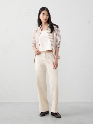 Straight Mid-Rise Utility Pant | Banana Republic Factory