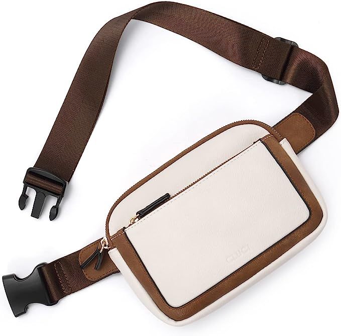 CLUCI Belt Bag for Women, Mini Everywhere Crossbody Waist Bag Adjustable Strap, Vegan Leather Wom... | Amazon (US)