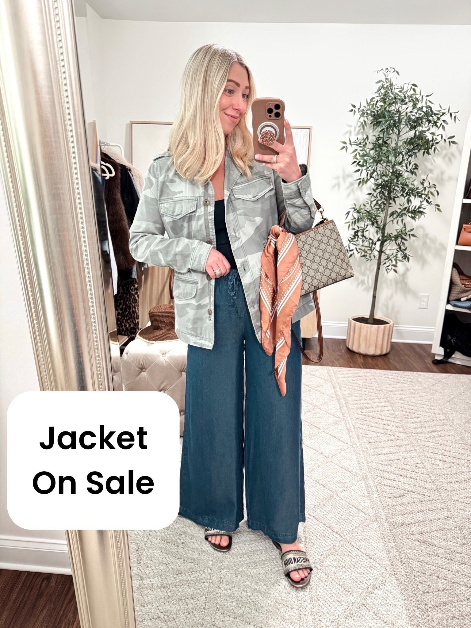 Camo jacket size medium (could also wear size small) —on sale! Size medium pants (light wash + medium wash available) 

Causal outfits, camo jacket, Abercrombie, palazzo pants

#LTKdayinmylife #LTKootd #LTKPetite