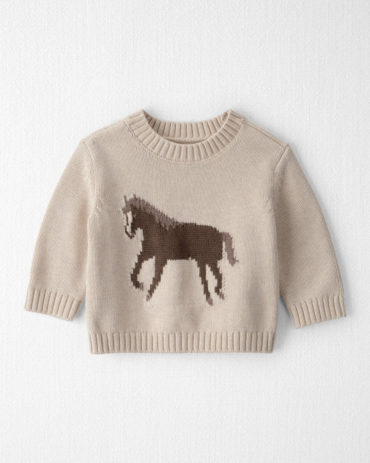 Baby Organic Cotton Horse Sweater Knit Pullover | Carter's Inc