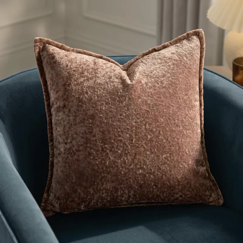 Luxury Soft Velvet Pillow Covers - Set of 2 Solid Square Cushion Cases (Set of 2) | Wayfair North America